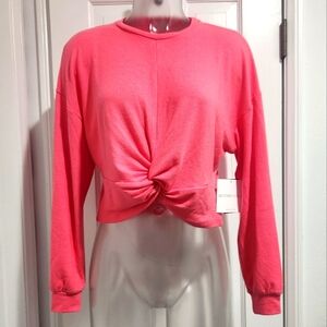Beyond Yoga Pink Cropped Knit Top M